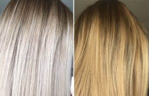Shampooing bleu : avant/après, comment il transforme vos cheveux blonds shampooing bleu avant apres