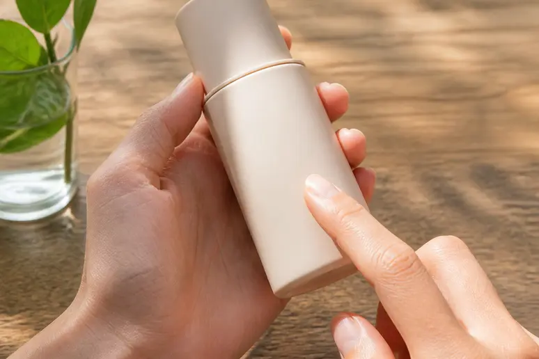 Examen attentif des étiquettes de soins cosmétiques pour repérer les allergènes potentiels