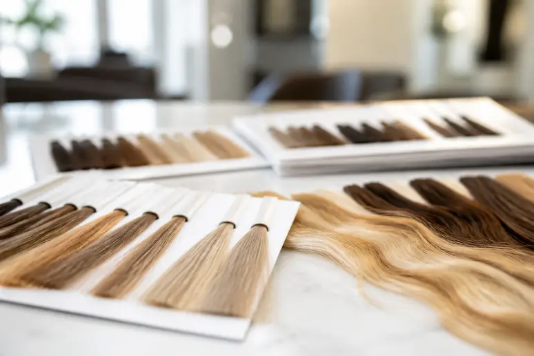 Nuances de teintes naturelles pour un hair contouring réussi sur cheveux blonds ou bruns.