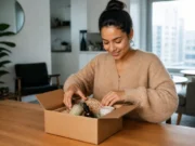 Lookfantastic: avis clients, commande et SAV Une personne ouvrant un colis de produits de beauté pour découvrir un lookfantastic avis positif