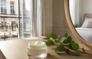 Avis Filorga Time-Filler : que vaut le soin n°1 Que Choisir ? Filorga Time Filler avis présenté sur une table en bois avec de la lumière naturelle
